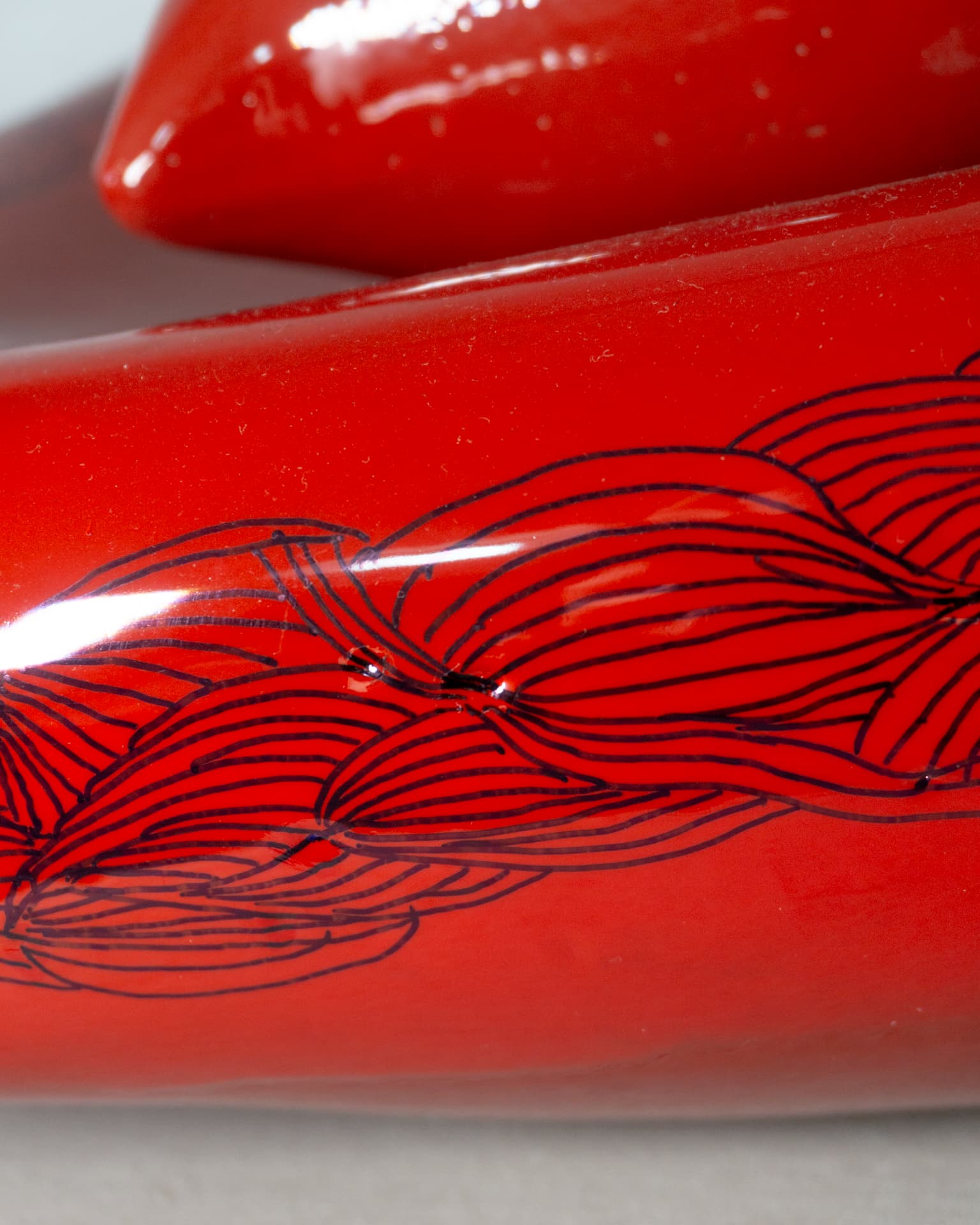 Immagine 4 di Cuori ceramica smaltata rosso/giallo - "la nostra forza"