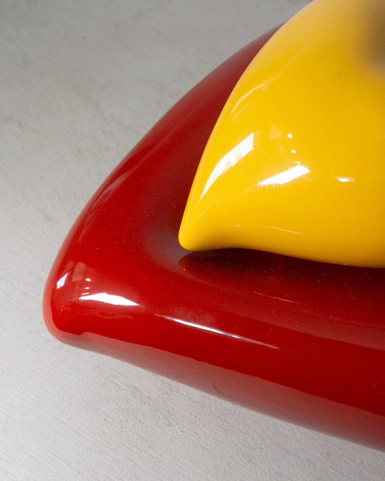 Immagine 3 di Cuori ceramica smaltata rosso/giallo - " io, te e noi "